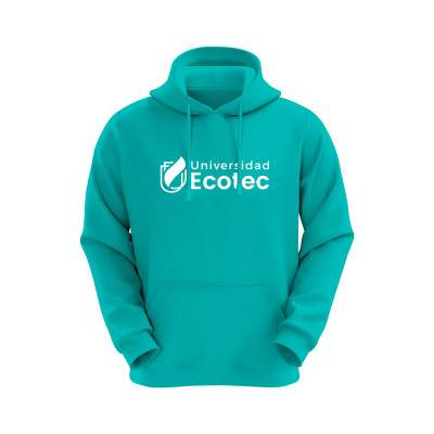 chompa aquamarina con frase...