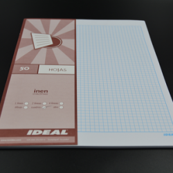 Funda hojas de cuadro A4...